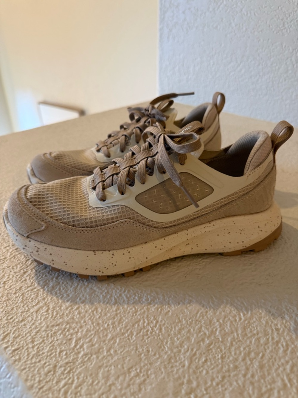 OluKai Women's Neutral Tan and Cream Athletic Sneakers